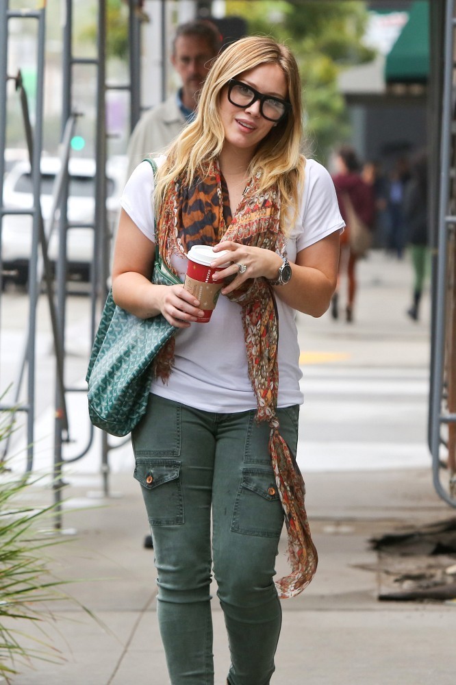 Hilary Duff in jeans, out and about in Beverly Hills